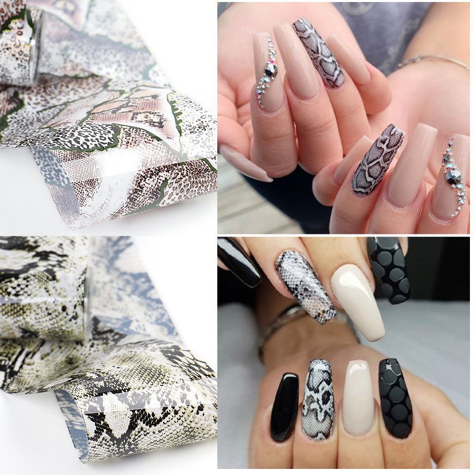 Nail Art Sticker Snake Skin Animal Grain Nail Star Paper Transfer Paper Laser Paper Nail Art Sticker Snake Skin Animal Grain Nail Star Paper Transfer Paper Laser Paper